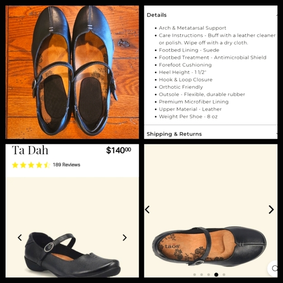 Taos Footwear Shoes - Taos Footwear Ta Dah Shoe Size 7.5 Color Black